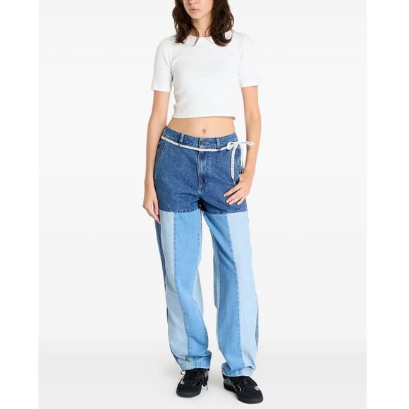 Adidas x KSENIASCHNAIDER Patchwork Cotton Jeans Sz 30 - Picture 1 of 16